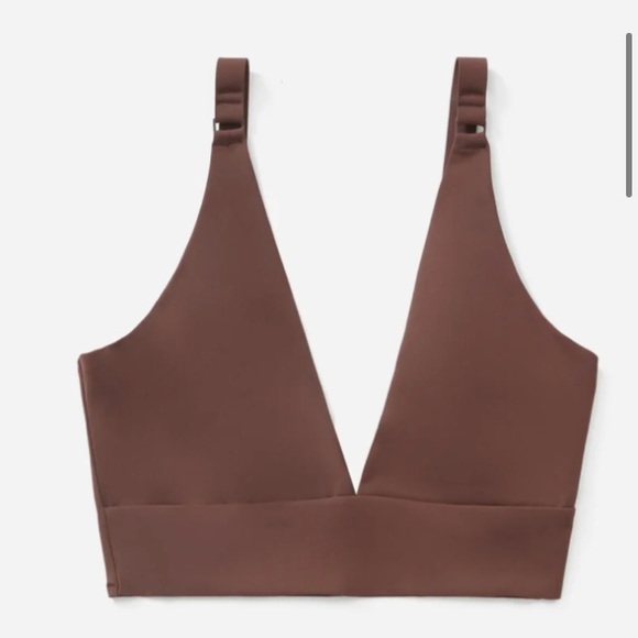 Everlane ReNew The Invisible Bra XS Dark Tan NWT Seamless Cups Sleek Smoothing - Picture 2 of 6